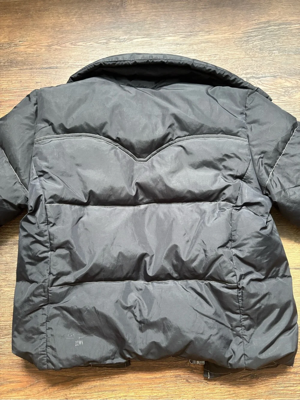 Vintage Black GUESS Quilted Puffer Jacket